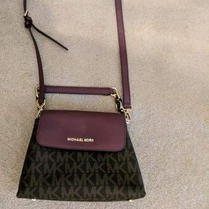 Authentic Michael Kors burgandy purse